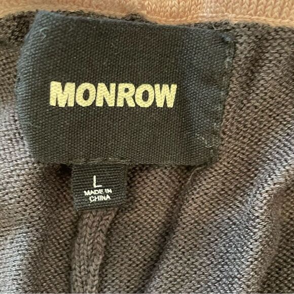 EUC MONROW Color Block Mock Neck Sweater & Jogger Set Sz. L - Picture 7 of 10